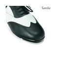 thumbnail image 2 of SANSHA T-BOJANGO TA88Lco Unisex Oxford Tap Shoes with Metal Taps & Leather Sole, Black-White, Size 18 M, 2 of 6