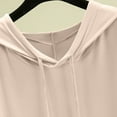 thumbnail image 4 of Facrlt Women's Short Sleeve Hoodie Solid Color Womens Tops Cute Summer Tops for Women, 4 of 5