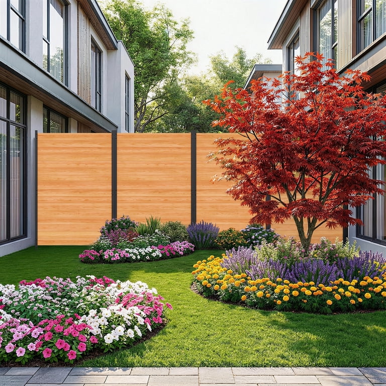 MOPHOTO Outdoor Wood Fence Panels Fence Privacy Screen, Air