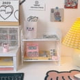 thumbnail image 5 of Double-layer Desktop Storage Rack Hollow Shelf For Cosmetic Stationery, 5 of 5