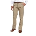 thumbnail image 1 of Kirkland Signature Men’s Flat Front Tailored Fit Straight Leg Soft Chino Pant (Dark Khaki, 42W x 32L), 1 of 2