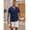 Navy Blue, variant on Men's Casual Button Down Shirt Short Sleeve Textured Summer Cuban Beach Shirts
