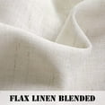 thumbnail image 4 of Tab Top Natural Linen Blended Airy Curtains for Living Room Home Decor Soft Rich Material Light Reducing Bedroom Drape Panels, Set of 2, 52 x 84 -Inch - Natural Pattern, 4 of 7