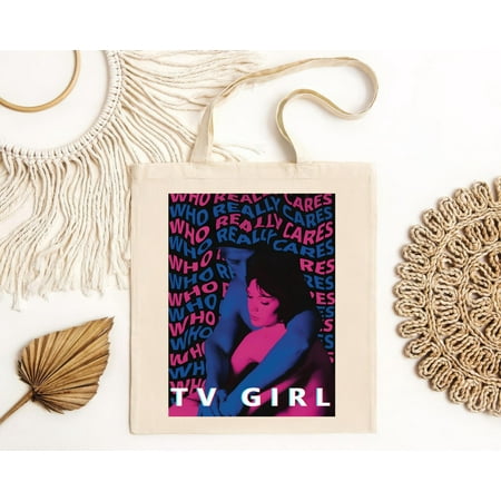 vintage TV Girl Who Really Cares Tote Bag  Tv Girl   Tv Girl Merch  French Exit  Lover s Rock  Tv Girl Bag  Tv Girl Bag  French Exit Bag  The soft-style t-Bag.-TH13121
