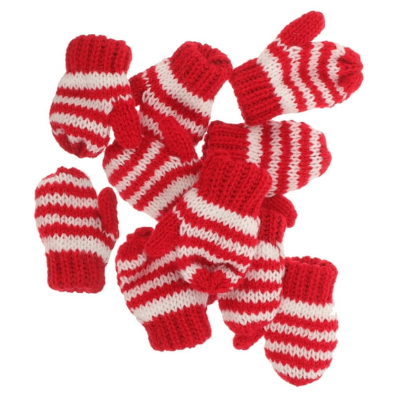 PENIKOKO 10pcs Miniature Knitting Doll Gloves Set Holiday Christmas Decorations Ornaments for Home and Tree