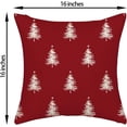 thumbnail image 6 of Christmas Pillow Covers 16x16 Christmas Tree Red White Decor Throw Pillows Case for Couch Winter Xmas Indoor Outdoor Decorative Cushion Cases for Sofa Bed Decorations Set of 2, 6 of 6
