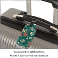 thumbnail image 3 of Square 2Pack PU Leather Vintage Floral Print Cruise Luggage Tag with Privacy Cover and Name ID Tag for Travel Handbags Backpacks Luggage Tags, 3 of 6