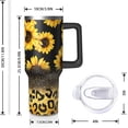thumbnail image 2 of Sunflower Gifts Cup for Women Girls, 40oz Tumbler with Handle and Straw Lid, Stainless Steel Double Walled Insulated Mug Water Bottle, Sun Flowers Floral Lover Birthday Gift Idea, 2 of 6