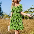 thumbnail image 4 of Vestido de manga corta Sea Garden para mujer, ropa de verano para mujer, vestido de verano 2025, 4 of 7