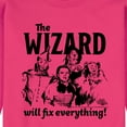 thumbnail image 2 of The Wizard of Oz - The Wizard Will Fix Everything - Men's Crew Neck Fleece Pullover, 2 of 4