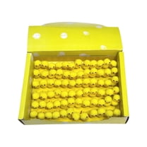 72 PCS Easter Fluffy Plush Chicks, Yellow Soft Mini Farm Chick Figurines, Realistic Stuffed Animal Ornaments for Easter Decorations, Spring Table Centerpieces, Party Favors, Gift Bag Fillers