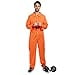 thumbnail image 3 of ReneeCho Men's Prisoner Costume Jail Bird, Orange, Small, 3 of 4