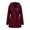 Red, variant on Casual Drawstring Hooded Windbreaker for Women, Full Zip Front, Durable Nylon Everyday Outerwear with Kangaroo Pockets, 1 Piece, S-XXL, Plus Size Friendly
