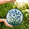 thumbnail image 2 of Forget Me Not Stained Glass Suncatcher, Blue Floral, Window Hanging, Stained Glass Flower, Nature Inspired Art, Gift For Mom, Florist Gift, 2 of 3