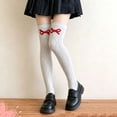 thumbnail image 2 of fatyb Girls Thigh High Socks Knitted Long Socks for School Kids Girls Over the Knee Uniform Stockings, 2 of 5
