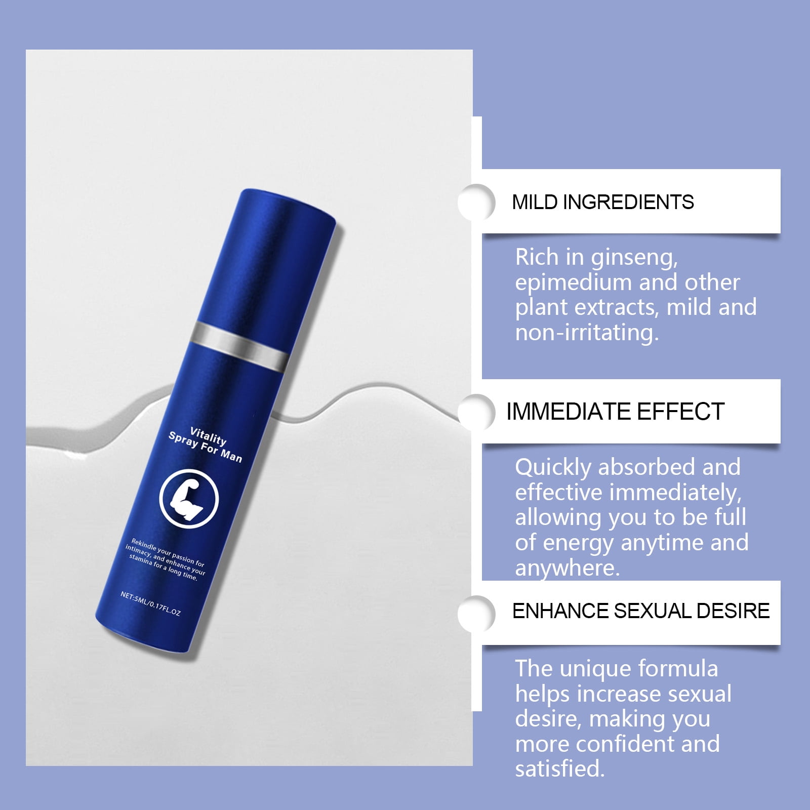 Alvantor Men's Energizing Long-Lasting Moisturizing Body Spray, 0.17fl oz
