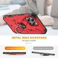 thumbnail image 6 of For iPhone 16 Pro Max Case Rugged, With Grip Ring Holder Rotating Kickstand Easy to Hand Compatile with Car Mount Anti-Scratch Heavy Duty Protective Phone Case for Apple iPhone 16 Pro Max, Red, 6 of 8
