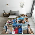 thumbnail image 3 of Custom Blanket with Photos Personalized Customized Throw Couples Gifts for Boyfriend Girlfriend for Family Birthday Wedding Gift Fits Couch Sofa Bedroom Living Room Bed 80"x60" Blankets, 3 of 5
