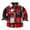 Red, variant on Toddler Boys Girls Shirt Coat Jacket Plaid Long Sleeve Kids Lapel Button Tops Outwear