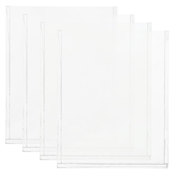 FRCOLOR 4pcs Business Card Pockets Display Holder Business Card Paper Holder Stand Index Card Sleeve For Office Paper Brochure Exhibition