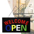 thumbnail image 1 of LED Neon Welcome Open Sign for Business: Lighted Sign Welcome Open  – Indoor Electric Light up Sign for Stores (17 x 10 in) Includes Business Hours and Welcome Open Signs, 1 of 8