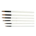 thumbnail image 3 of Set 6Pcs Paint Brush Set 6 Sizes Hand Made Soft Bristles Two Colors Nylon White Oil Paint Brush Set For Gouache Watercolor, 3 of 8