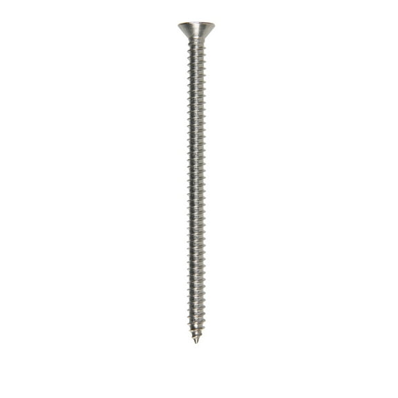 Hillman 823504 10 x 3 in. Phillips Flat Head Sheet Metal Screws Stainless Steel - Box of 50