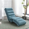 thumbnail image 5 of Linen Massage Chaise Lounge Indoor with Remote Control,Ergonomic Electric Massage Long Lounger with 5 Modes for Office, Living Room,Bedroom (Blue), 5 of 5
