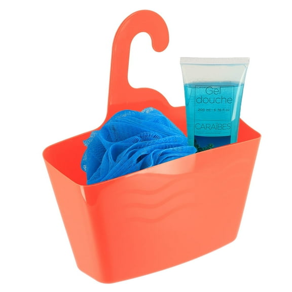 Orange Hanging Shower Caddy Organizer Plastic Basket