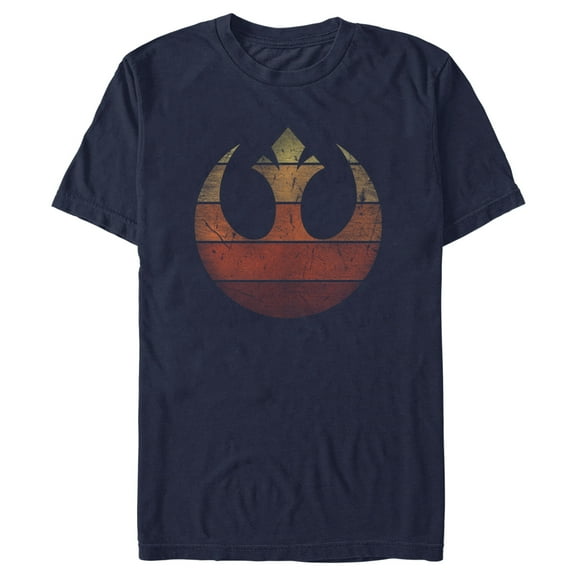 Men's Star Wars Retro Rebel Alliance Logo  Graphic Tee Navy Blue 3X Large
