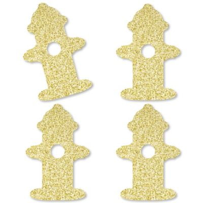 Gold Glitter Fire Hydrant No Mess Real Gold Glitter Cut Outs