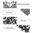 thumbnail image 4 of CASSIE LIZ Womens Tops Plus Size Summer Shirts Black Leopard V Neck Fashion Short Sleeve Tee Loose Fit Tunics Spring Blouses Casual Pullover XL 14W 16W, 4 of 4