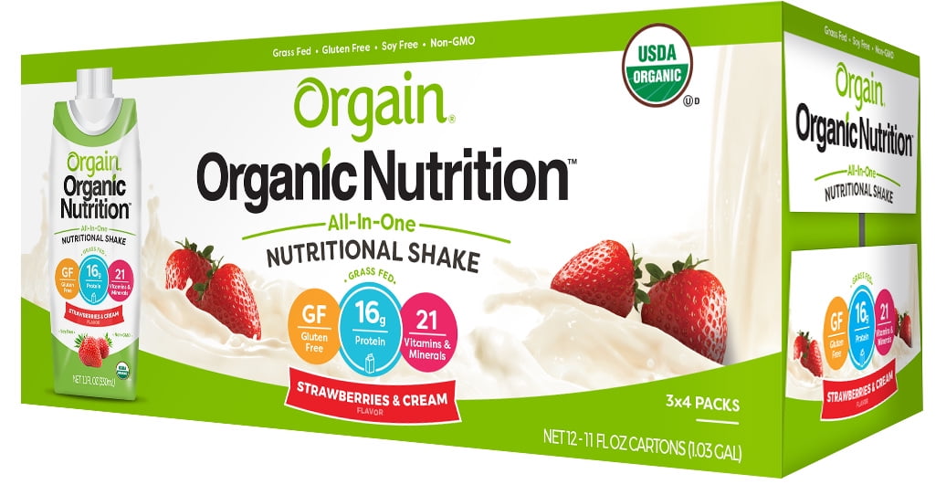 Orgain Organic All-in-One Nutritional Shake, Strawberry ...