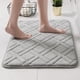 thumbnail image 1 of Alfombrillas Alfombrilla de baño gris absorbente de 50x80 cm,lavable a máquina,antideslizante,de pelo largo,para bañera y lavabo (1 pieza). Rkxzt, 1 of 9