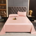 thumbnail image 1 of Cooling Ice Silk Viscose Fiber Bed Sheet Set Soft Breathable Machine Washable Multiple Colors 170x230cm, 1 of 7