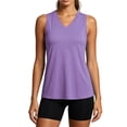 thumbnail image 2 of NELEUS Womens Plus Size Workout Tops for Casual Athletic Running Gym V Neck Loose Fit Yoga Shirts Summer Tees,Purple,US Size 2XL, 2 of 9