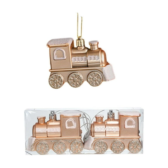 Glass Christmas Ornaments Train, Autumn Truck Hanging Vine, Handblown Glass Christmas Acorn Ornament for Xmas Tree, Bronze Pine Cone Figurine, Thanksgiving Fall Harvest Pinecone Decor