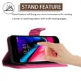thumbnail image 4 of Allytechgroup Wallet Case for iPhone 16e with Card Cash Slots, Luxury Premium PU Leather Kickstand Shoulder Strap Lanyard Shockproof Anti-Fall Full Body Protective Flip Shell, Rose, 4 of 8