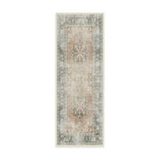 Ruggable Kamran Machine Washable Traditional Vintage Runner 2.5' x 7', Coral