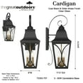 thumbnail image 7 of The Great Outdoors 73353 Cardigan 3 Light 24" Tall Outdoor Wall Sconce - Sand Coal Black /, 7 of 7