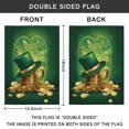 thumbnail image 4 of St. Patrick's Day Garden Flag Linen Outdoor Flag Shamrock Hat Gold Holiday Yard Flags Double Sided House Flag for Home,indoor ,12.5''×18''in., 4 of 4