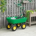 thumbnail image 2 of Outsunny Heavy Duty Garden Dump Cart with 440lbs Capacity and Steel Frame, 2 of 10