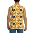 thumbnail image 4 of Fotbe Men's Funny Chicken Print Men's Sleeveless Muscle Tank Tops Casual T-Shirts for Gym Workout Beach-Medium, 4 of 8