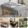 thumbnail image 6 of Jokapy Rectangle Fabric Tablecloth, Decorative Farmhouse Table Cover, Gray, 60" x 120", 6 of 11