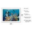 thumbnail image 2 of Coral Garden - Hawaiian Dolphin (Nai’a) - From an Original Color Painting by Mark Mackay - Japanese Unryu Rice Paper Art Print (Unframed) 18 x 24 in, 2 of 4