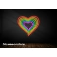 thumbnail image 2 of Glowneon Heart LGBT Neon Sign, Heart Rainbow Led Light, Heart Decor, LGBT Comunity Sign, 2 of 4