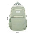 thumbnail image 4 of Women Schoolbag Large Capacity Adjustable Shoulder Strap Multi-pocket Space Saving Strong Load Bearing Storage Multifunction Teens Girl Casual Daypack Bag Student Supply, 4 of 11