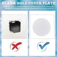 thumbnail image 3 of 8Pcs Plastic Flat Blank Wall Hole Cover Sheets with 60PCS Plastic Stickers 5.98inch PVC Material Dustproof Cover Plate Flat Round Frosted Blank Plate, 3 of 4