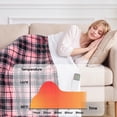 thumbnail image 5 of MEUDYT Electric Heated Blanket for Adult, 50.1"x60.1" Soft Flannel Heating Blanket with 10 Heating Levels & 8 Hours Auto Off，Pink Plaid, 5 of 8