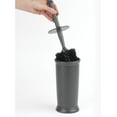 thumbnail image 5 of mDesign Plastic Compact Bathroom Toilet Bowl Brush and Holder - Charcoal Gray, 5 of 8